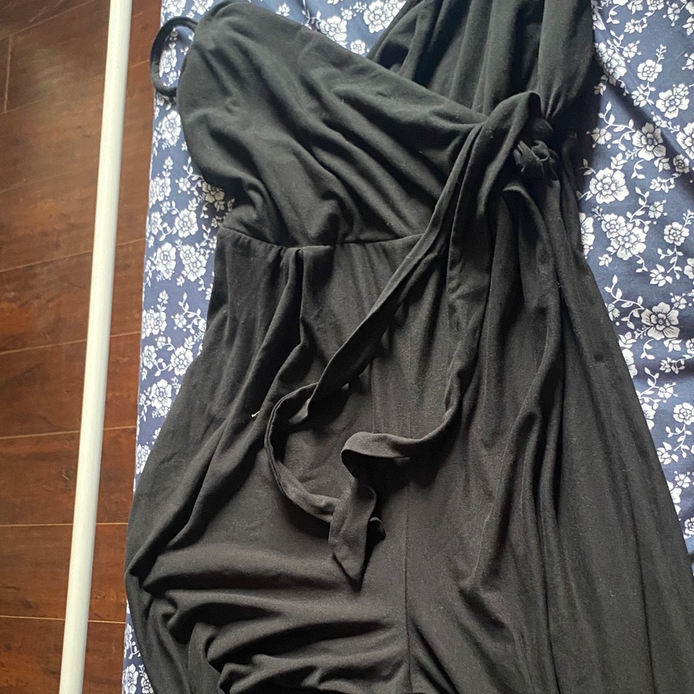Derek Heart Black One Shoulder Dress